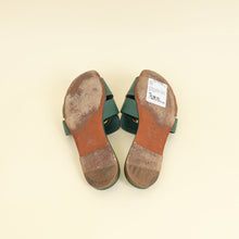 Christian Dior Leaf Green 30 Montaigne Flat Slides 38