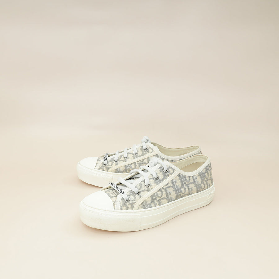 Christian Dior Grey Oblique Walk'N'Dior Sneaker 38