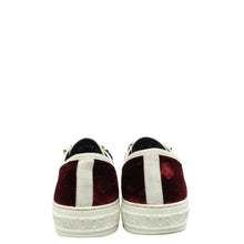 Christian Dior  Burgundy Velvet Walk'n'Dior Low Top Sneaker 38.5