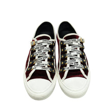 Christian Dior  Burgundy Velvet Walk'n'Dior Low Top Sneaker 38.5