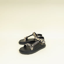Christian Dior Bicolor Mizza Cotton Embroidered D-Wave Sandal 38