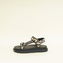 Christian Dior Bicolor Mizza Cotton Embroidered D-Wave Sandal 38