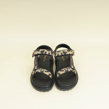 Christian Dior Bicolor Mizza Cotton Embroidered D-Wave Sandal 38