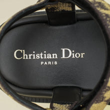 Christian Dior Bicolor Mizza Cotton Embroidered D-Wave Sandal 38
