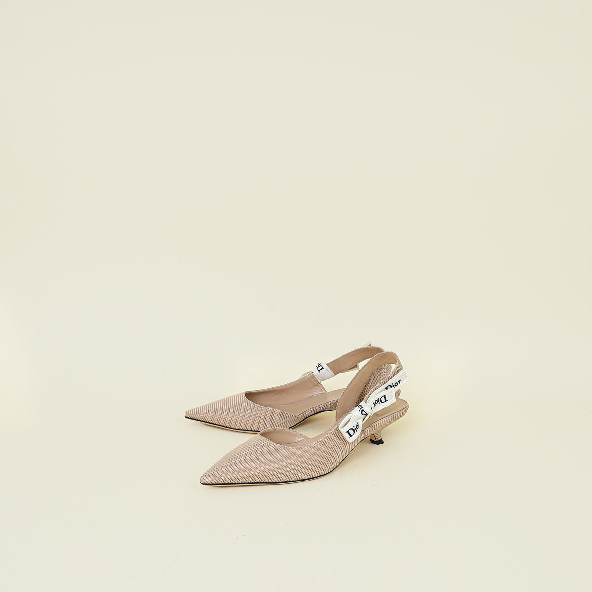 Christian Dior Powder Pink J'Adior Half D'Orsay Slingback Pumps 39.5