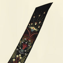 Christian Dior Black Multicolor Mitzah Scarf Twilly
