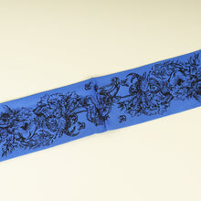 Christian Dior Blue Multicolor Toile De Jouy Silk Twilly
