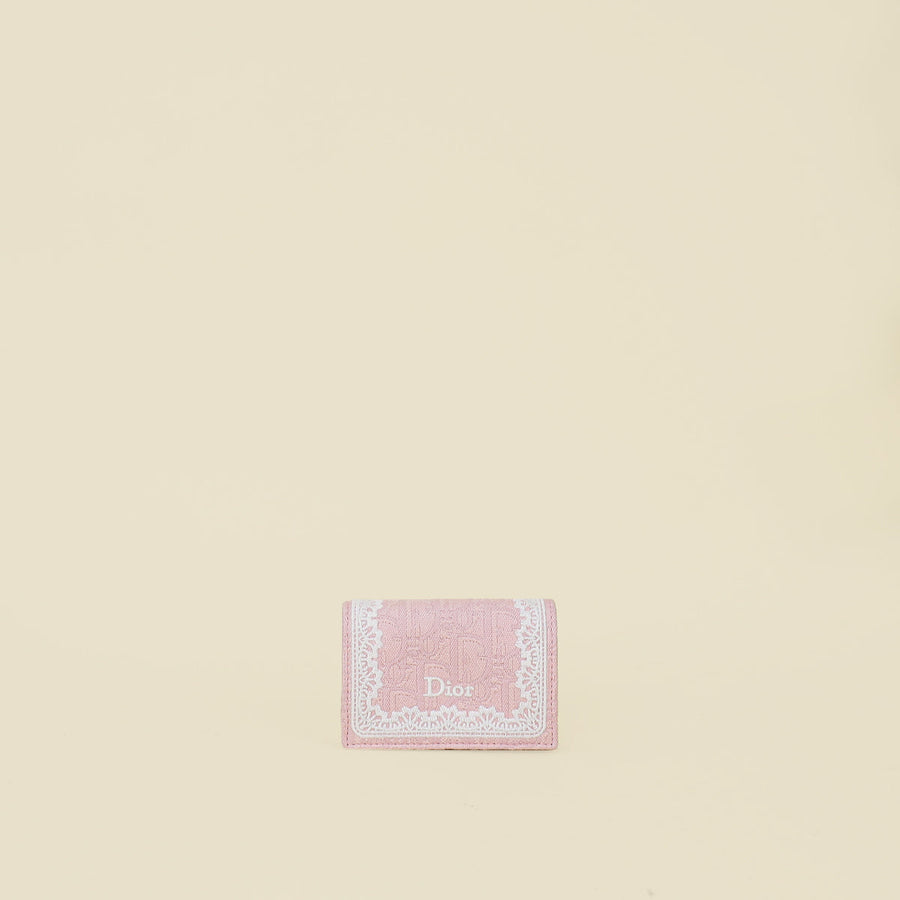 Christian Dior Soupir Pink Dioramour Dior Oblique Glycine Wallet