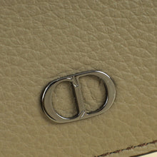 Christian Dior Beige Grey Caro Card Holder