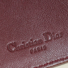 Christian Dior Burgundy Lady Dior Cannage Compact Eden Wallet