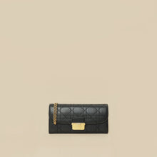 Christian Dior Black Cannage Diorling Chain Wallet