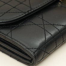 Christian Dior Black Cannage Diorling Chain Wallet