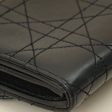 Christian Dior Black Cannage Diorling Chain Wallet