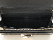 Christian Dior Black Cannage Diorling Chain Wallet