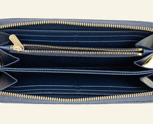 Christian Dior Blue Lady Dior Cannage Voyageur Wallet