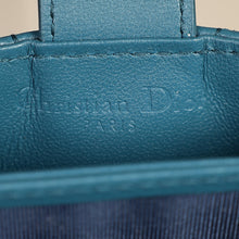 Christian Dior Teal Blue Lady Dior 5-Gusset Card Holder