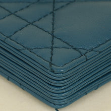 Christian Dior Teal Blue Lady Dior 5-Gusset Card Holder
