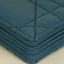 Christian Dior Teal Blue Lady Dior 5-Gusset Card Holder