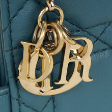 Christian Dior Teal Blue Lady Dior 5-Gusset Card Holder