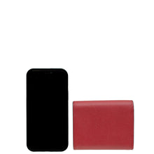 Christian Dior Red Saddle Lotus Wallet
