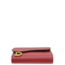 Christian Dior Red Saddle Lotus Wallet