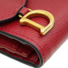 Christian Dior Red Saddle Lotus Wallet