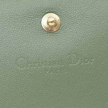 Christian Dior Green Mini Lady Dior Wallet