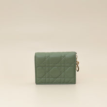 Christian Dior Green Mini Lady Dior Wallet