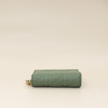 Christian Dior Green Mini Lady Dior Wallet