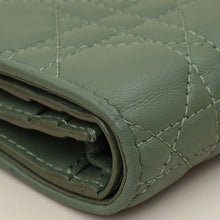 Christian Dior Green Mini Lady Dior Wallet
