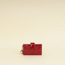 Christian Dior Cherry Red Lady Dior Jasmine Card Holder