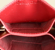 Christian Dior Cherry Red Lady Dior Jasmine Card Holder