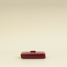 Christian Dior Cherry Red Lady Dior Jasmine Card Holder