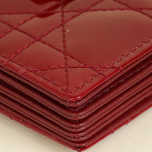 Christian Dior Cherry Red Lady Dior Jasmine Card Holder