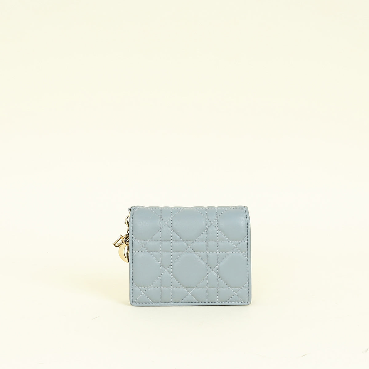 Christian Dior Grey Mini Lady Dior Gardenia Wallet