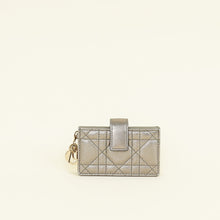 Christian Dior Metallic Dark Olive Lady Dior 5 Gusset Card Holder
