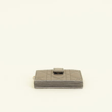 Christian Dior Metallic Dark Olive Lady Dior 5 Gusset Card Holder