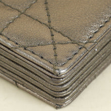 Christian Dior Metallic Dark Olive Lady Dior 5 Gusset Card Holder