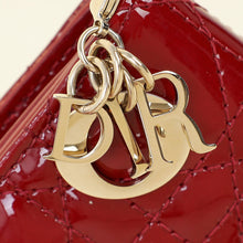 Christian Dior Cherry Red Lady Dior Small Wallet