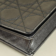 Christian Dior Metallic Asphalt Lady Dior Chain Pouch Clutch