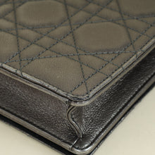 Christian Dior Metallic Asphalt Lady Dior Chain Pouch Clutch
