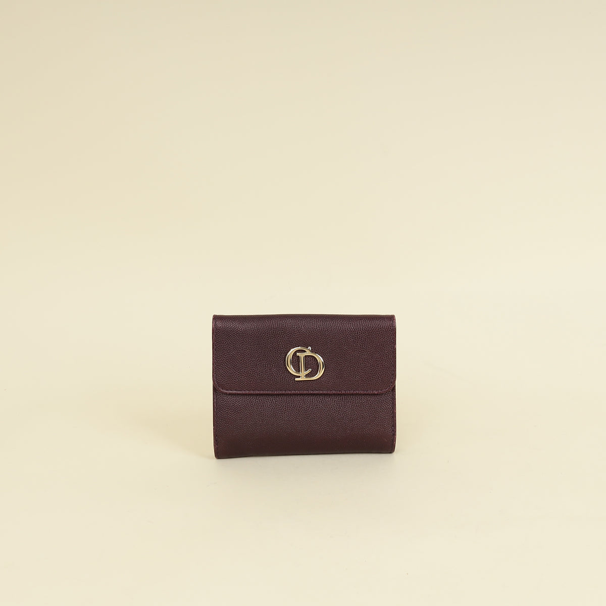 Christian Dior Dark Violet CD Leather Wallet
