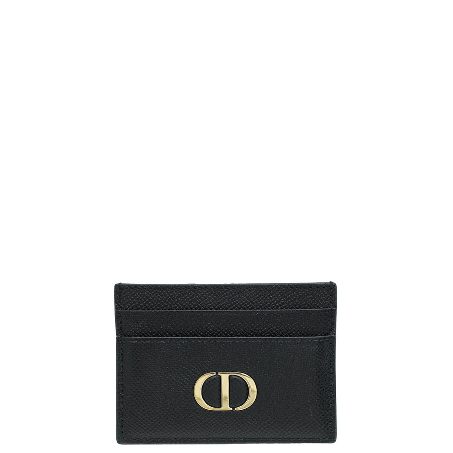 Christian Dior Black 30 Montaigne Card Holder