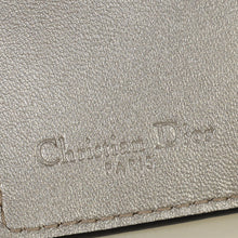 Christian Dior Metallic Champaigne Cannage Lady Dior French Wallet