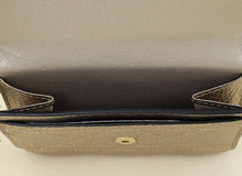 Christian Dior Metallic Champaigne Cannage Lady Dior French Wallet
