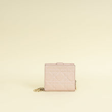 Christian Dior Light Pink Cannage Lady Dior French Wallet