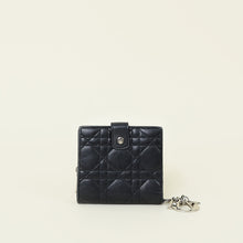 Christian Dior Black Cannage Lady Dior French Wallet