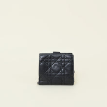 Christian Dior Black Cannage Lady Dior French Wallet