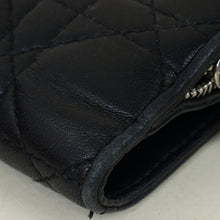 Christian Dior Black Cannage Lady Dior French Wallet