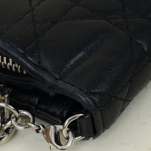 Christian Dior Black Cannage Lady Dior French Wallet